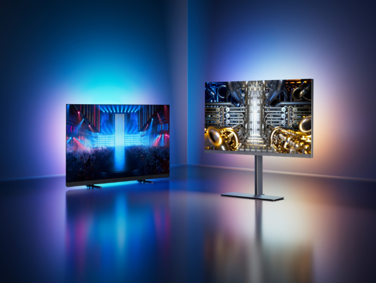 I televisori Philips OLED+909 e OLED+959 Ambilight. (Fonte: Philips)