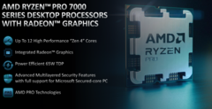 AMD ha lanciato tre nuovi processori &quot;Pro&quot; basati su Zen 4 per i desktop (immagine via AMD)