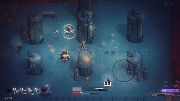 Un'immagine che mostra il combattimento in Synthetik: Legion Rising.