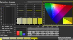 CalMAN: saturazione del colore (calibrata)