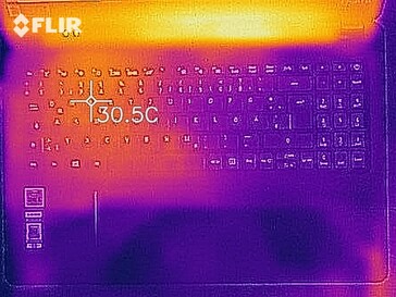 Mappa del calore lato superiore (in idle)