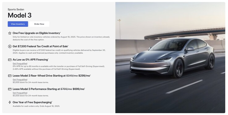 La promozione per la ricarica gratuita della Model 3 terminerà il 18 agosto. (Fonte: Tesla)