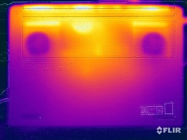 Temperature di superficie durante il test di stress (in basso)