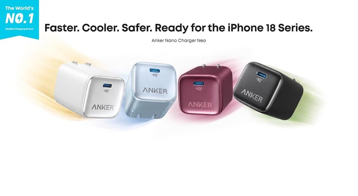 Il caricabatterie Anker Nano Charger Neo è disponibile in quattro colori
