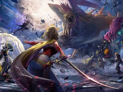  La key art di Dissidia Duellum Final Fantasy raffigura diversi personaggi di Final Fantasy.