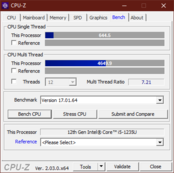 Parametro di riferimento CPU-Z