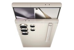 Il Samsung Galaxy S24 Ultra in un'immagine promozionale trapelata. (Immagine: @sondesix, modificata)