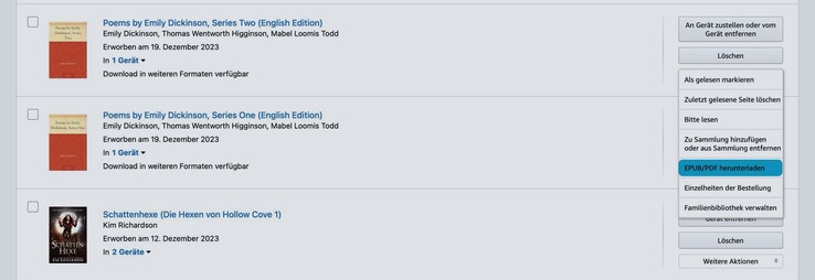 Amazon ora permette di scaricare senza DRM alcuni libri selezionati come file PDF o ePub.