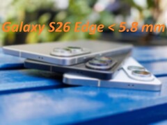 Secondo quanto riferito, Galaxy S26 Edge è più sottile del 5% rispetto a Galaxy S25 Edge, raffigurato qui. (Fonte immagine: Notebookcheck, modificato)
