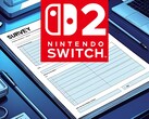 Il logo Switch 2 è mostrato sopra il mockup del sondaggio Nintendo (Fonte: Nintendo of America con modifiche)