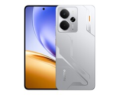 Il Realme 14 5G, qui nella colorazione Mecha Silver, può essere immerso in acqua fino a 2,5 metri di profondità per 30 minuti (Fonte: Realme)
