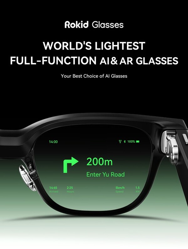 Gli occhiali Rokid hanno un doppio display micro-LED. (Fonte: Rokid)