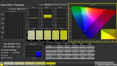 CalMAN: saturazione del colore (calibrata)