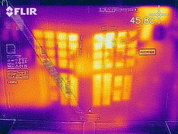 Distribuzione del calore sotto carico - lato inferiore