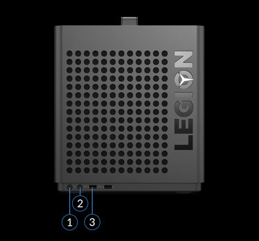 Lato Frontale: microfono 3.5 mm, cuffie, 2x USB 3.0