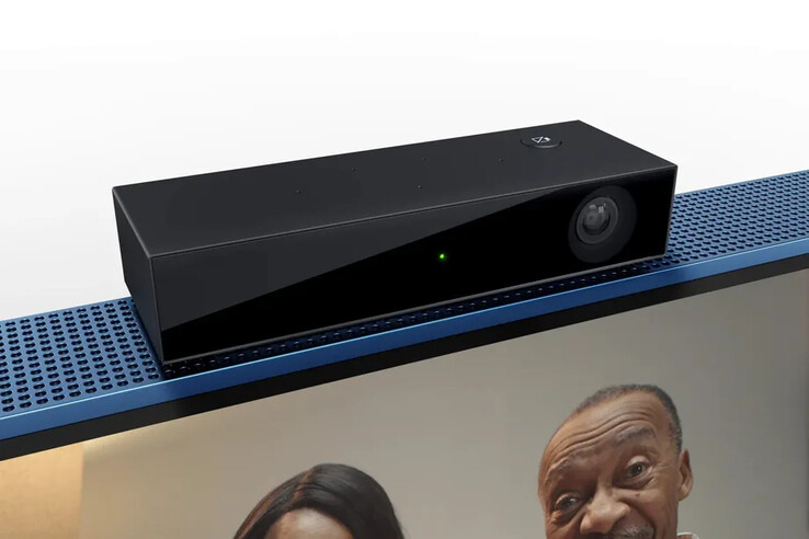 La webcam Sky Glass 4K siederà in cima ai televisori Sky Glass. (Fonte: Sky)