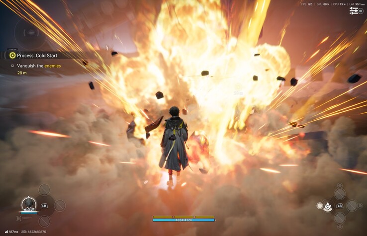 L'Amministratore finale si imbatte in un'enorme esplosione durante il Processo: Avvio a freddo nella missione Arknights: Endfield.
