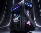 Il desktop Asus ROG G1000 - raffigurato su uno sfondo scuro stilizzato. (Fonte: Asus)