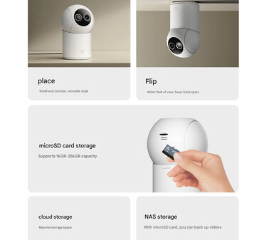 Opzioni di installazione e archiviazione della Smart Camera 4 Zoom Edition (Fonte immagine: Xiaomi - traduzione automatica)
