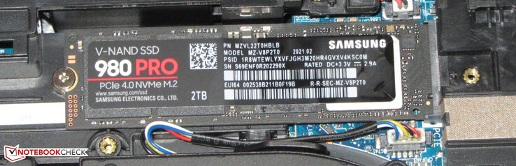 Un SSD NVMe è usato come unità di sistema.