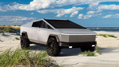 Cybertruck batte la sua stessa gamma con pneumatici all-terrain (immagine: Tesla Baltic)