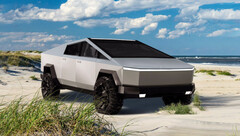 Cybertruck batte la sua stessa gamma con pneumatici all-terrain (immagine: Tesla Baltic)