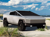 Cybertruck batte la sua stessa gamma con pneumatici all-terrain (immagine: Tesla Baltic)