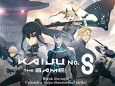 La key visual di Kaiju No. 8: The Game mostra i personaggi principali, tra cui Kafka Hibino e Mina Ashiro (Fonte: Sito ufficiale di Kaiju No. 8)