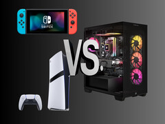 Grafica dei giochi per PC e console (Fonte immagine: Nintendo of America, Sony PlayStation, Corsair Gaming con modifiche)