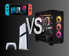 Grafica dei giochi per PC e console (Fonte immagine: Nintendo of America, Sony PlayStation, Corsair Gaming con modifiche)