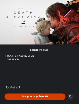 Prezzo di Death Stranding 2 Brasile PS Store (Fonte: screenshot, PlayStation Store brasiliano)