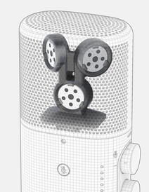 L'array di tre capsule microfoniche dell'ECM-S1 (Fonte: Sony)