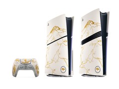 Il Fantasma d'Oro di Yotei in edizione limitata DualSense, PS5 Slim e PS5 Pro. (Fonte: PlayStation)