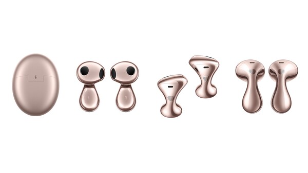 Huawei FreeBuds 6 in oro rosa. (Fonte: Huawei)