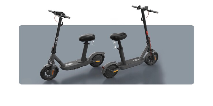 Il monopattino elettrico Xiaomi 5 Plus Seat ha un supporto regolabile in altezza. (Fonte immagine: Xiaomi)