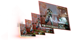 La FidelityFX Super Resolution di AMD riceverà una spinta alle prestazioni alimentata dall&#039;intelligenza artificiale nei prossimi mesi. (Fonte: AMD)