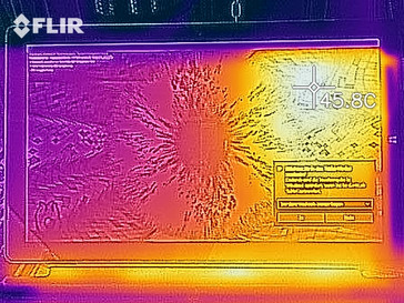 sviluppo di calore sotto carico - lato superiore