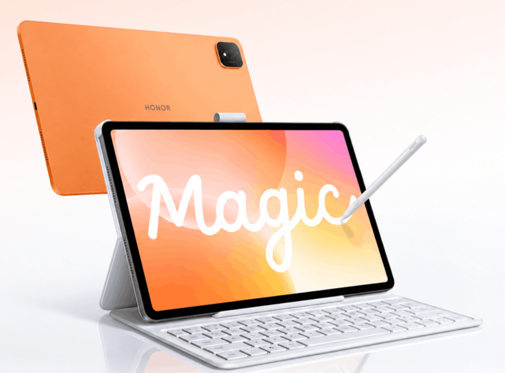 MagicPad 4 raffigurato con la sua tastiera e lo stilo