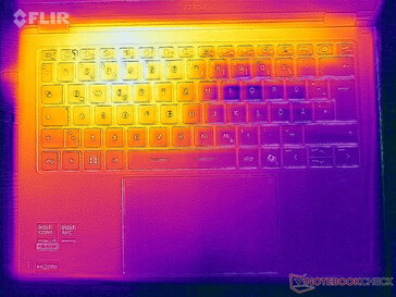 Test di sollecitazione delle temperature di superficie (lato superiore)