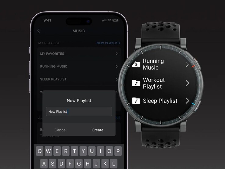 Lo strumento di gestione della musica dello smartwatch Amazfit Active Max