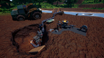 Un'immagine che mostra una macchina in Hydroneer.