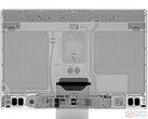 Una radiografia del nuovo iMac, per gentile concessione di iFixit, mostra due massicce piastre di metallo e piccoli interni. (Immagine via iFixit)