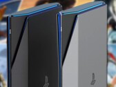 Un concept della console PlayStation 6 mostra una versione più sottile della PS5 con un design più angolare. (Fonte: Yanko Design/PlayStation - modificato)