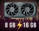 La RX 7600 XT da 16 GB ha battuto la RX 7600 da 8 GB in diversi titoli moderni. (Fonte immagine: AMD, Steam, modificato)