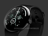 Sembra che Google manterrà il suo attuale linguaggio di design per smartwatch almeno per un'altra generazione. (Fonte immagine: @OnLeaks &amp; 91mobiles)