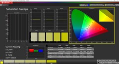 Saturazione CalMAN calibrata (spazio colore di destinazione: DCI-P3)