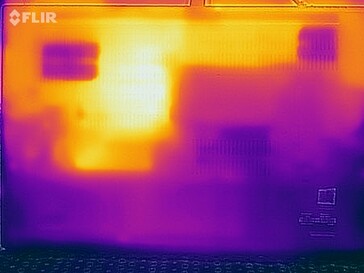 Temperature di superficie durante lo stress test (lato inferiore)