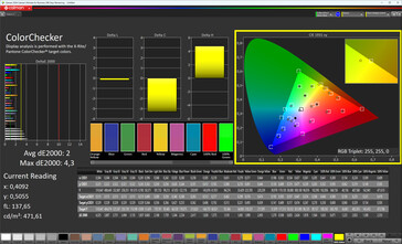 ColorChecker (True Tone disattivato, spazio colore di destinazione: sRGB)