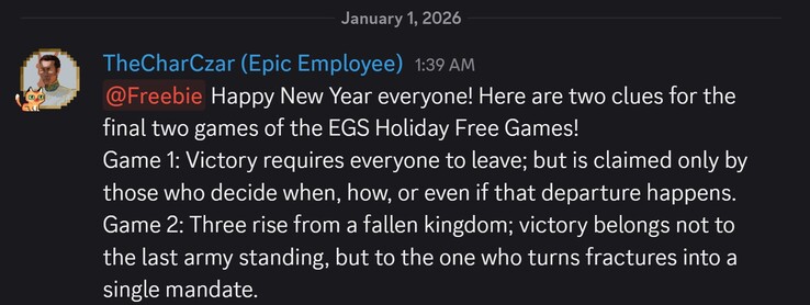 I suggerimenti condivisi (Fonte immagine: Epic discord)