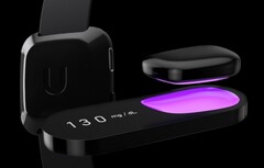 Il dispositivo KnowU (R) e l'indossabile UBand (L) offrono un'alternativa indolore alla puntura delle dita. (Fonte dell'immagine: Know Labs - modificato)